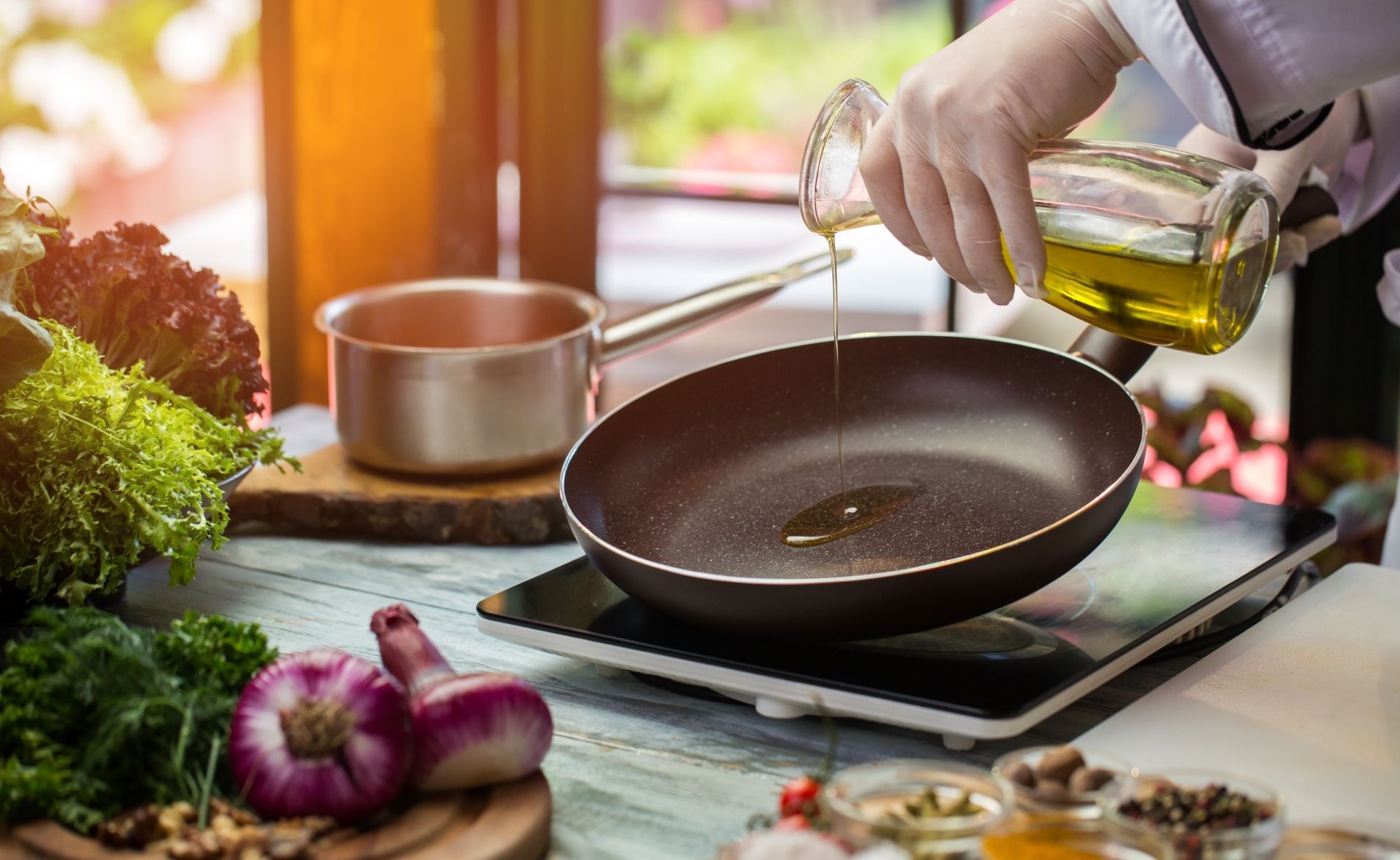 Olive oil, and frying Olive oil, and frying